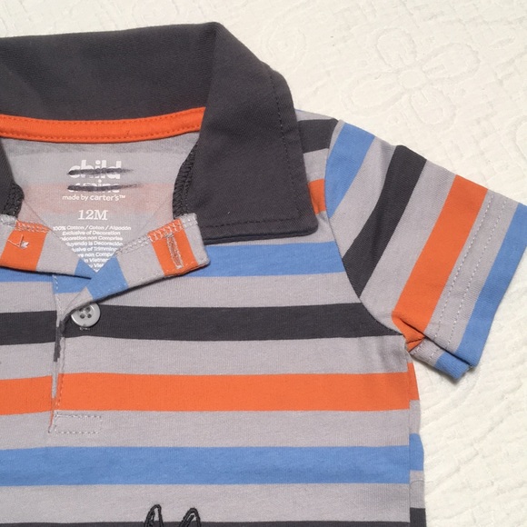 12m (4/$20) Striped Rhino Polo Shirt by Carter’s - Picture 5 of 14